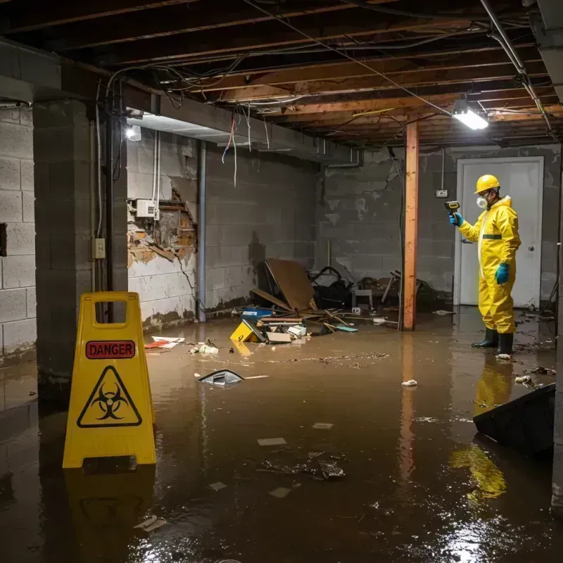 Flooded Basement Electrical Hazard in Clay, KY Property