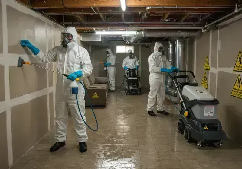 Basement Moisture Removal and Structural Drying process in Clay, KY